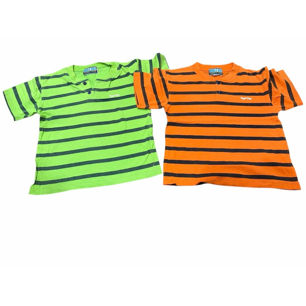 Vintage Bugle Boy Striped Tee Bundle Kids Neon 90s Skate Grunge 6 8